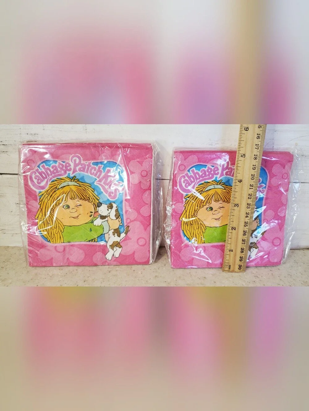 Vintage Cabbage Patch Kids Beverage Napkins Lot 2 Packs 32 Count DesignWare NOS